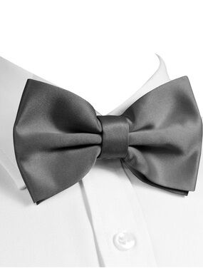 Classic Satin Bow Tie in Charcoal Gray… Total (18)